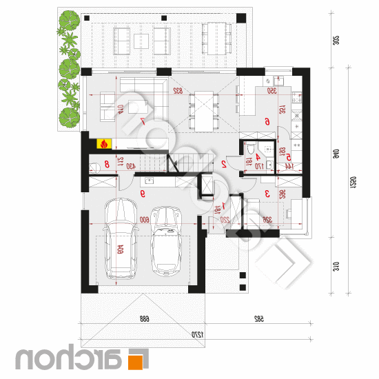 Dom w gryce 2 (G2) | rzut parteru