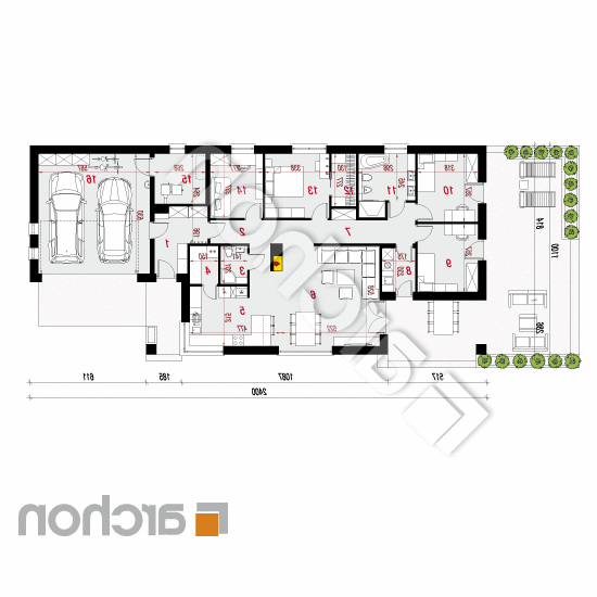 Dom w modrzewnicy 3 (G2) | rzut parteru