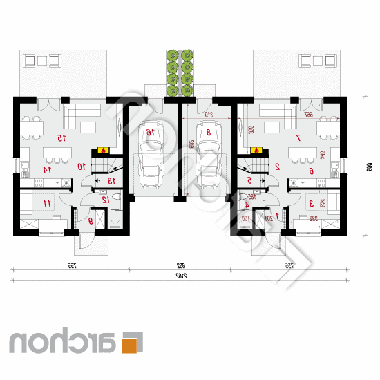 Dom w arkadiach 3 (GR2) | rzut parteru