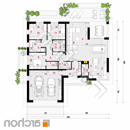 Dom w przebiśniegach 20 (G2) | rzut parteru