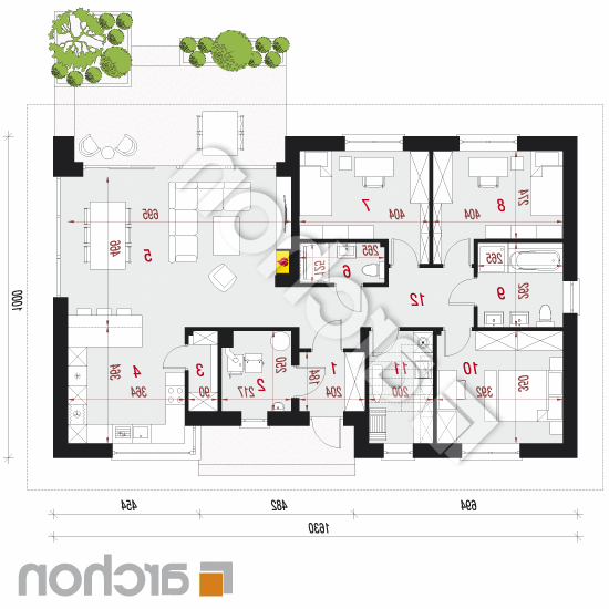 Dom w surfiniach 2 | rzut parteru