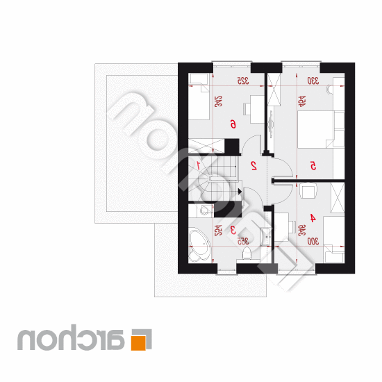 Dom w arkadiach 3 (G) | rzut poddasza