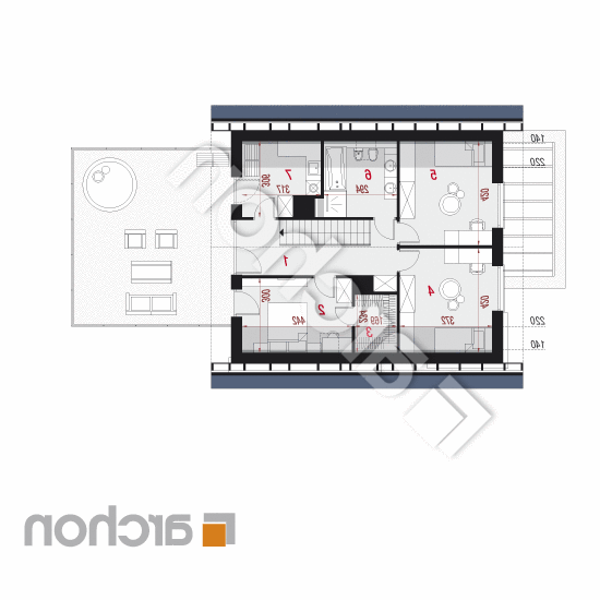 Dom w zdrojówkach 7 (G2) | rzut poddasza