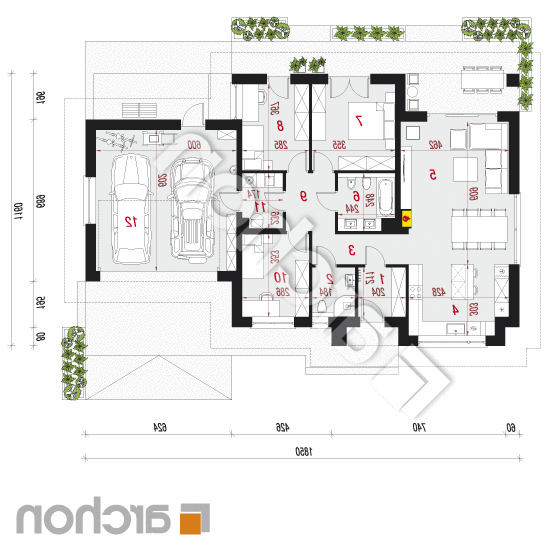 Dom w modrzykach 3 (G2) | rzut parteru