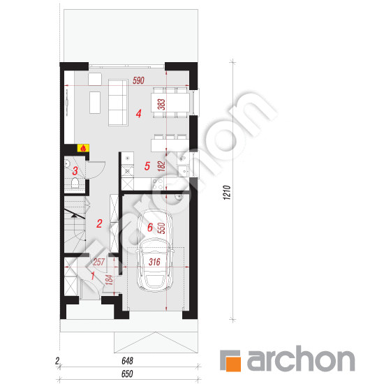 Dom w riveach 8 (GB) | rzut parteru