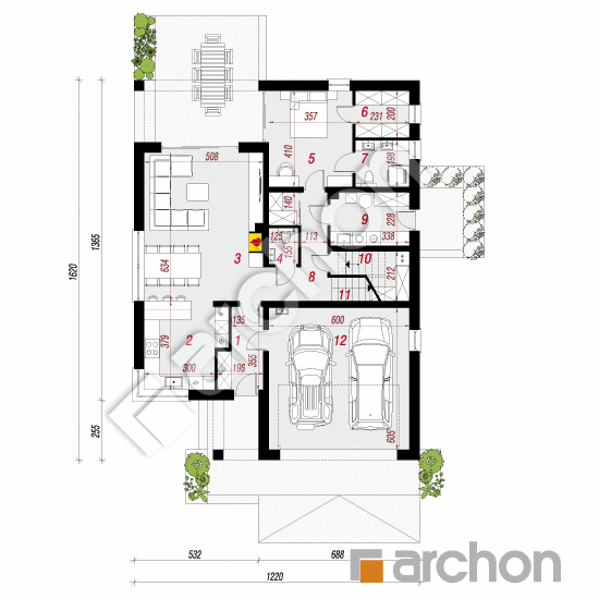 Dom w renklodach 9 (G2) | rzut parteru