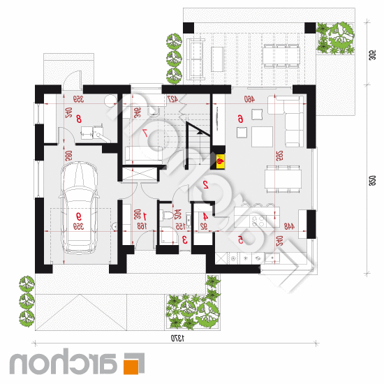 Dom w złoci 5 | rzut parteru