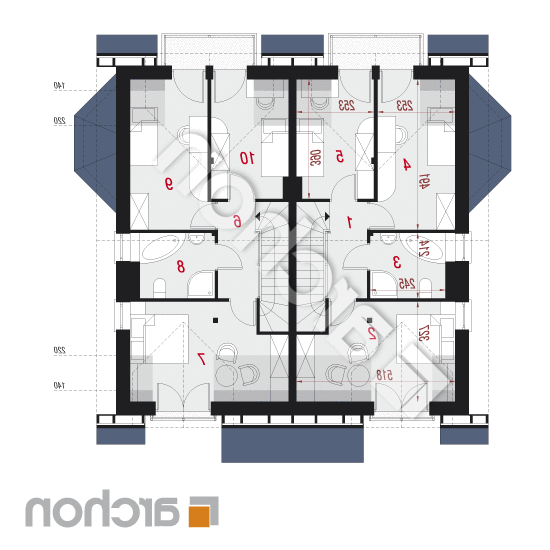 Dom pod miłorzębem 2 (R2) | rzut poddasza