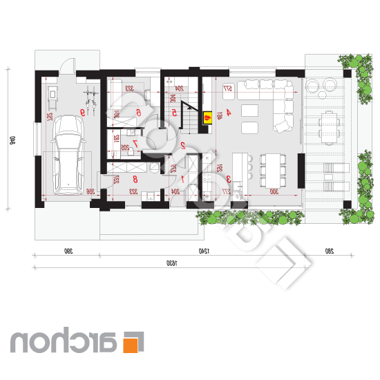 Dom w szyszkowcach 3 (G) | rzut parteru