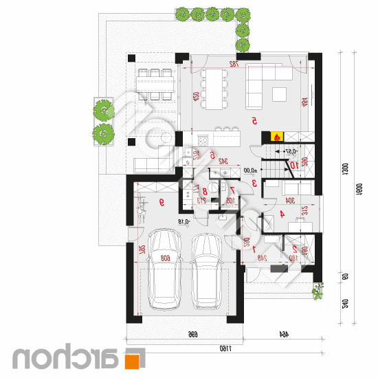 Dom w smagliczkach 2 (G2) | rzut parteru