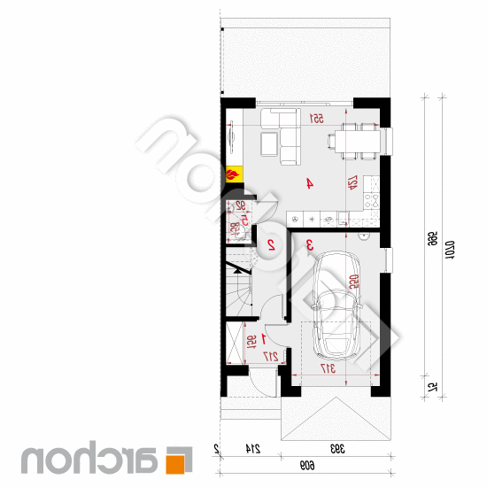 Dom w riveach 22 (GB) | rzut parteru