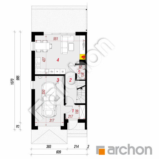 Dom w riveach 22 (GB) | rzut parteru