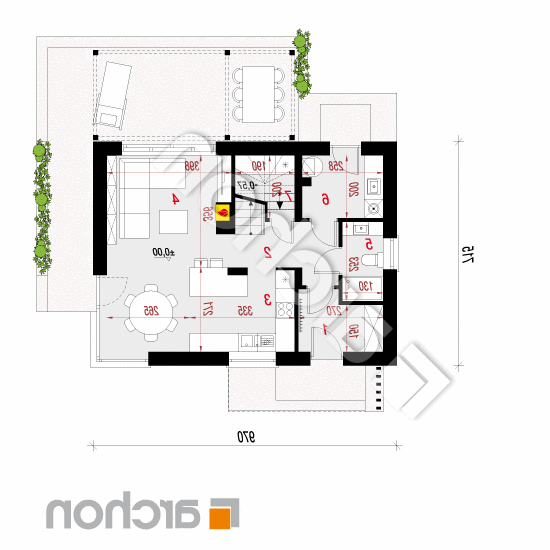 Dom w trytomach 2 | rzut parteru