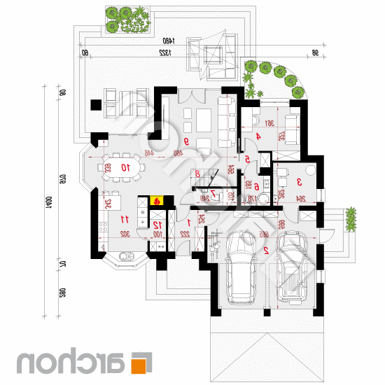 Dom w kalateach 2 (A) | rzut parteru