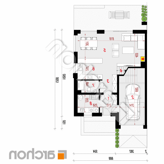 Dom w klematisach 29 (B) | rzut parteru