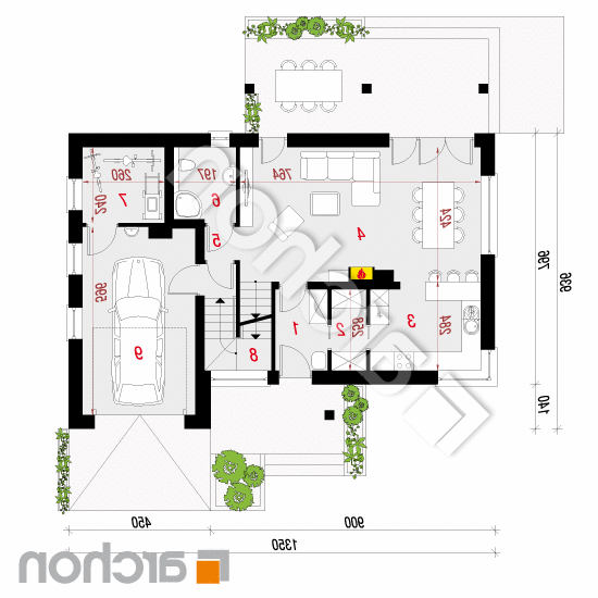 Dom w żurawkach 4 (P) | rzut parteru