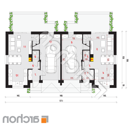 Dom w bylicach 3 (GR2) | rzut parteru