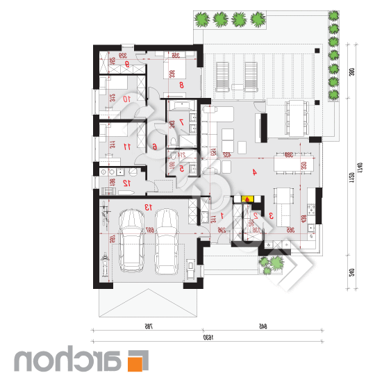 Dom w przebiśniegach 10 (G2) | rzut parteru