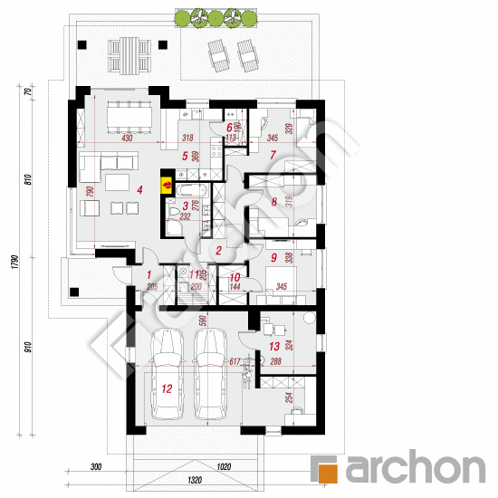 Dom w lilakach 5 (G2) | rzut parteru