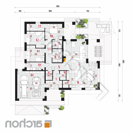 Dom w jonagoldach 7 (G2) | rzut parteru