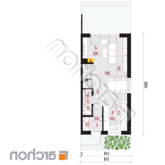 Dom w riveach 4 (B) | rzut parteru