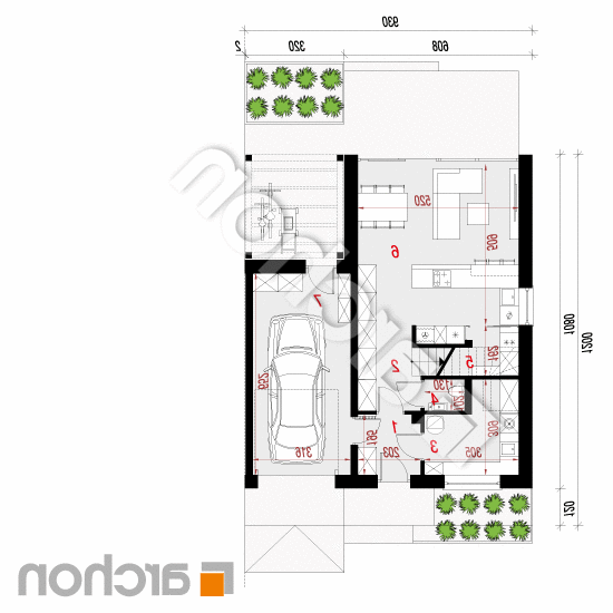 Dom w muszkatach 2 (B) | rzut parteru