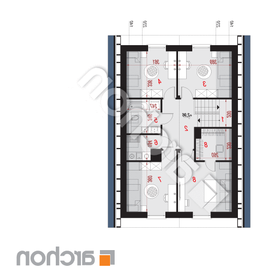 Dom w arletach 2 | rzut poddasza
