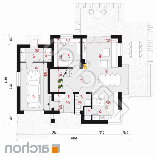 Dom w czarnuszce 2 ver.2 | rzut parteru