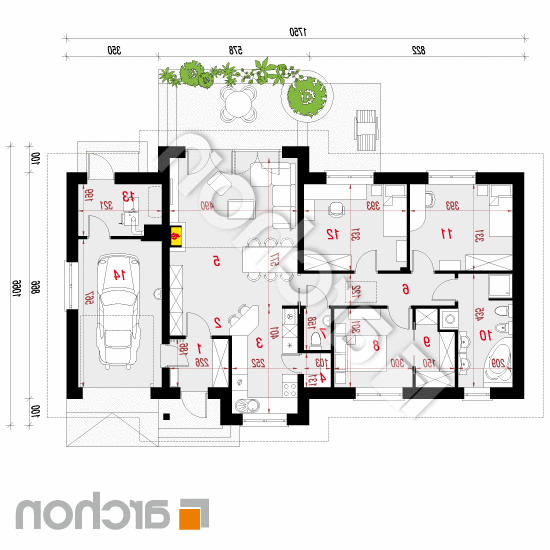 Dom w nerinach 6 | rzut parteru