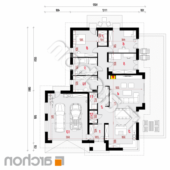 Dom w cyprysikach 2 (G2) | rzut parteru