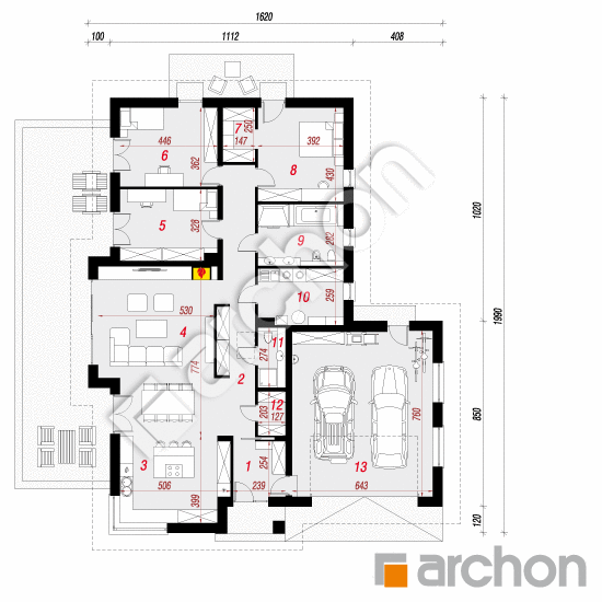 Dom w cyprysikach 2 (G2) | rzut parteru