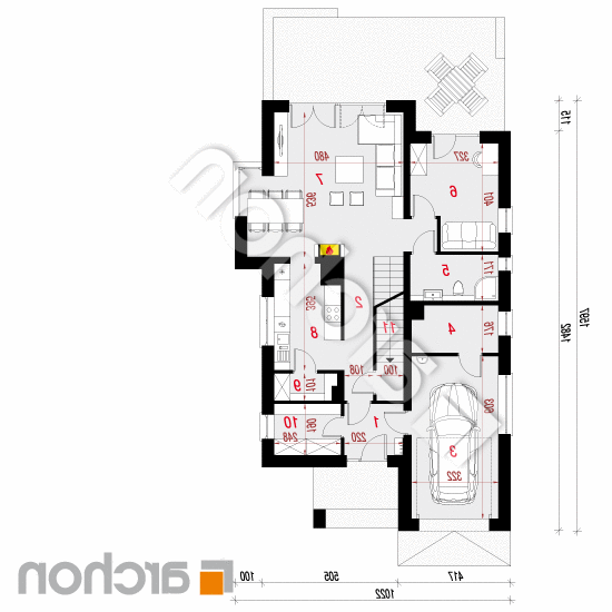 Dom we floksach 2 (P) | rzut parteru