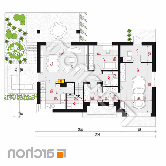 Dom w malinówkach 3 (T) | rzut parteru