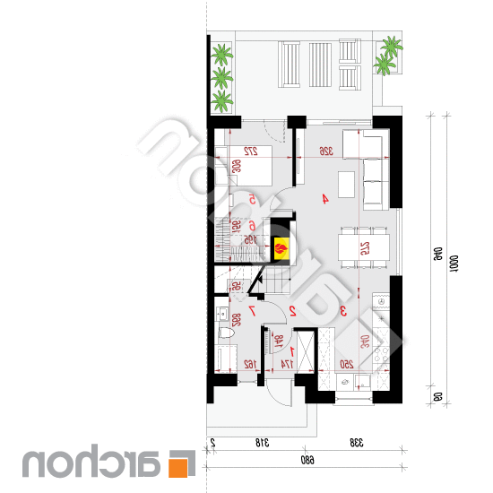 Dom w kurkumie 3 (B) | rzut parteru