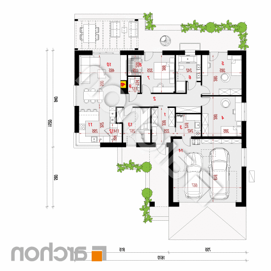 Dom pod jarząbem 28 (G2E) OZE | rzut parteru