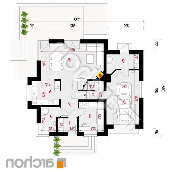 Dom w morelach 3 ver.2 | rzut parteru