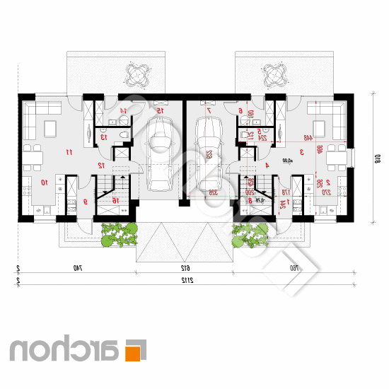 Dom w zimokwiatach 4 (GR2BE) | rzut parteru