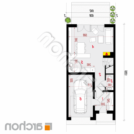 Dom pod miłorzębem 7 (GS) | rzut parteru